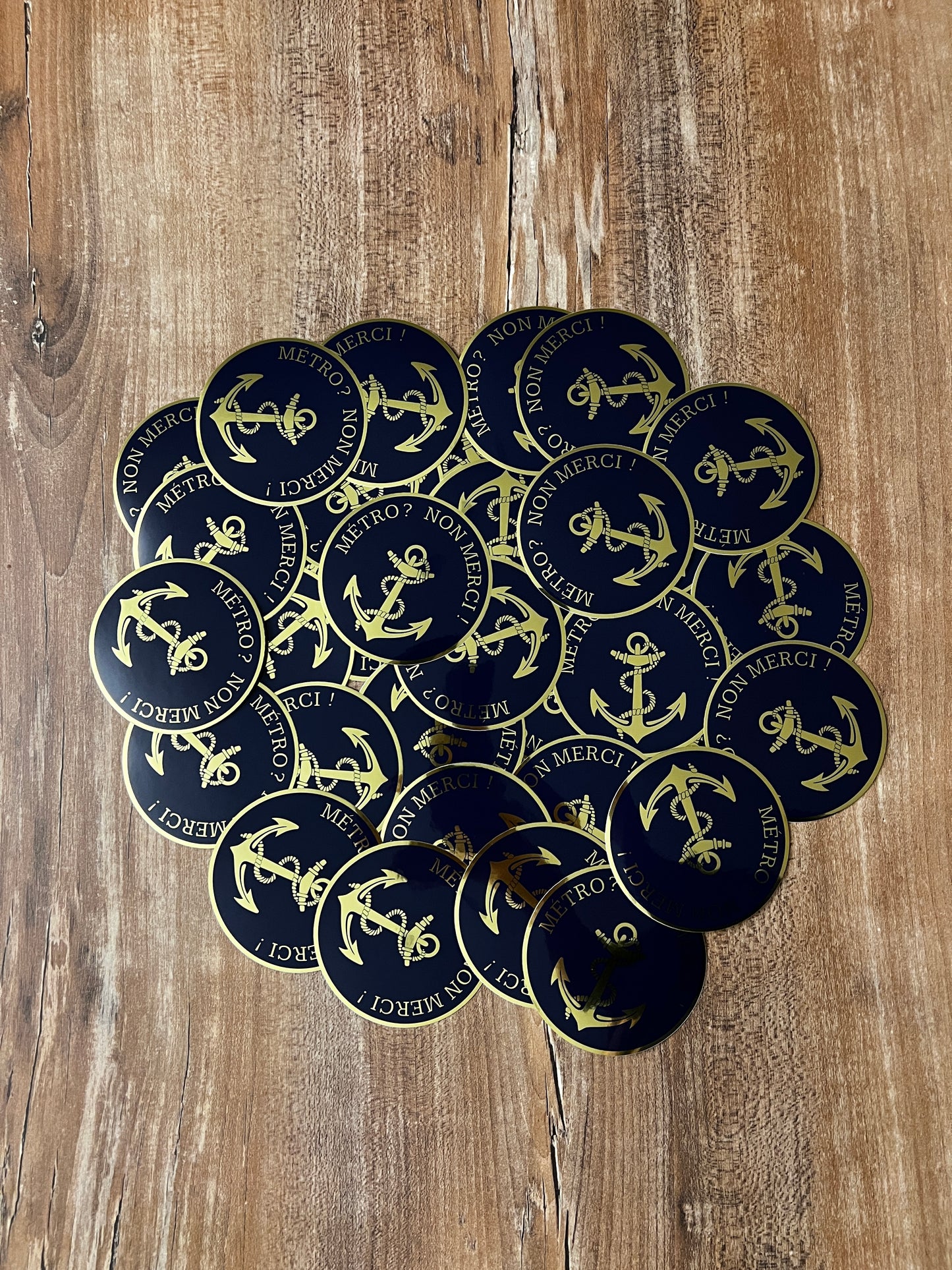 Lot de 15 stickers “Métro ? Non merci !”